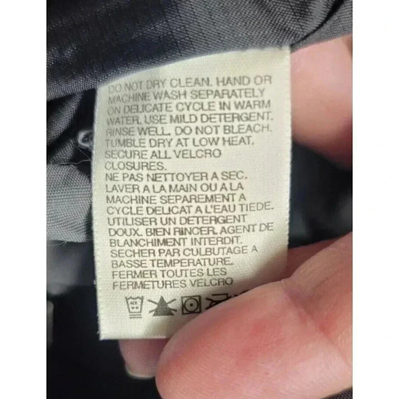 NORTH FACE WOMEN'S LARGE PARKA BLUE BLACK - Picture 9 of 9